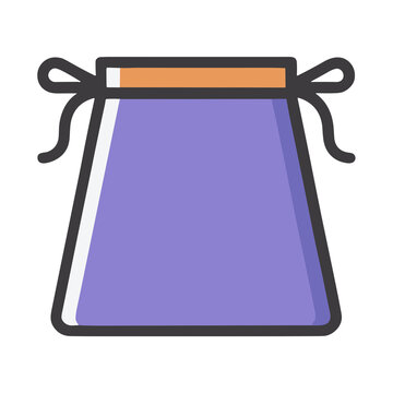 Purple drawstring pouch icon