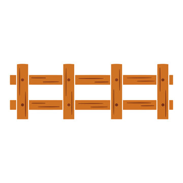 Rustic wooden fence farm element