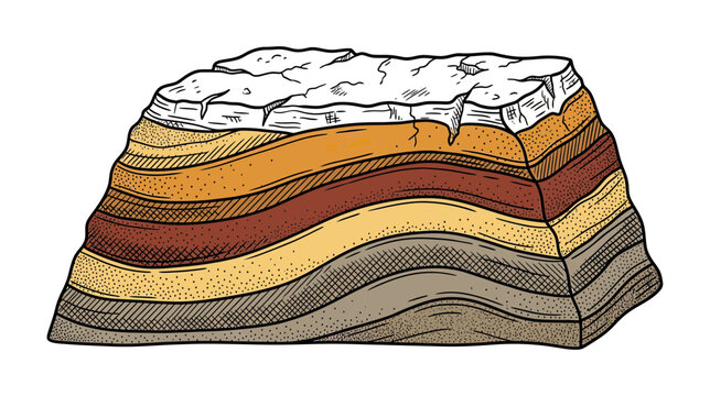 Geological Cross-Section Layers Isolated