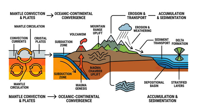 Continental Drift and Plate Tectonics Diagram