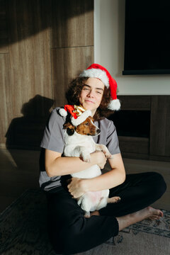 Joyful Holiday Moments Shared With a Beloved Dog Indoors
