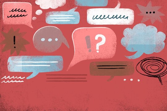 Thought and speech bubbles