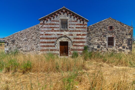 The church of Sant'Antonio di Salvenero in Ploaghe. Sardinia, Italy
