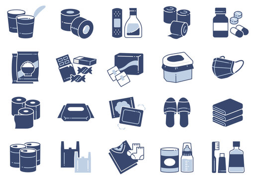 災害・防災アイコン14　Disaster Prevention icons