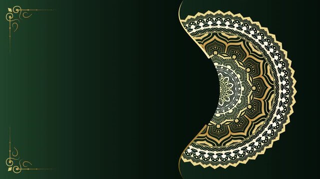 Elegant Luxury Golden Mandala Background with Ornate Decorative Elements.