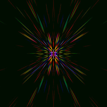 mi Arte rayos de colores en el infinito