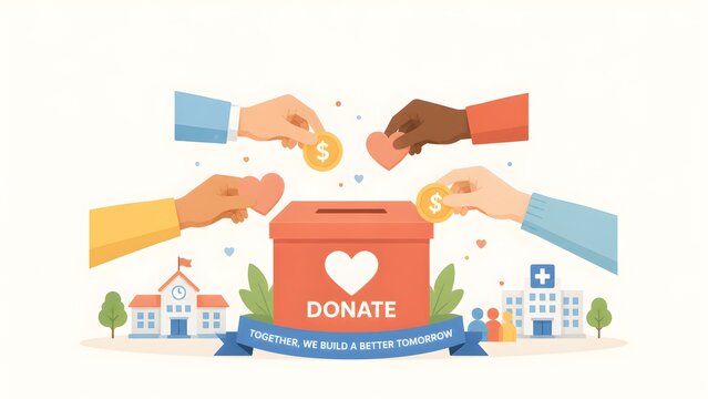 Nonprofit Organization Fundraising Charity Donation Vector