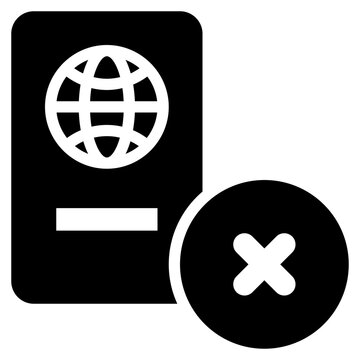 passport identity information wrong check travel solid glyph icon