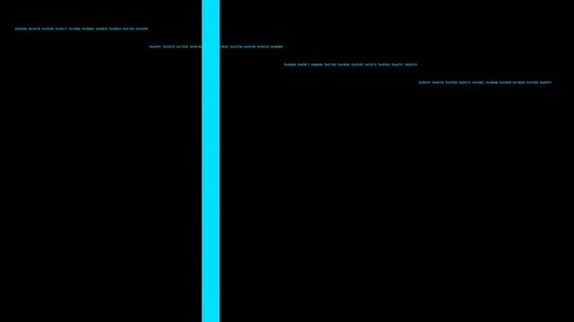 Digital Code Scan Strobe with vertical scanning laser bar and decrypted alphanumeric bits 4K Alpha Channel