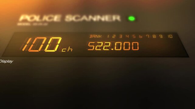 Generic Police Radio Frequency Scanner - Retro Color Grade