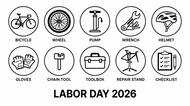 Bicycle Repair Worker professional icon set for bicycle repair cycling and delivery work for websites apps branding infographics presentations marketing materials print layouts and creative projects