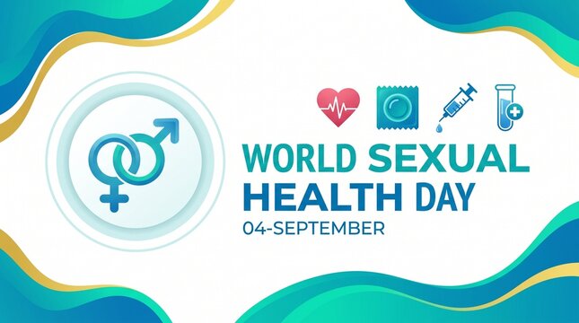 World sexual health day colorful poster design