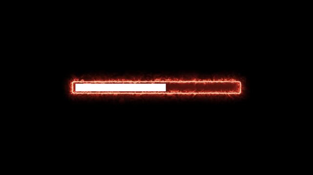 Red Glowing Horizontal Progress Bar