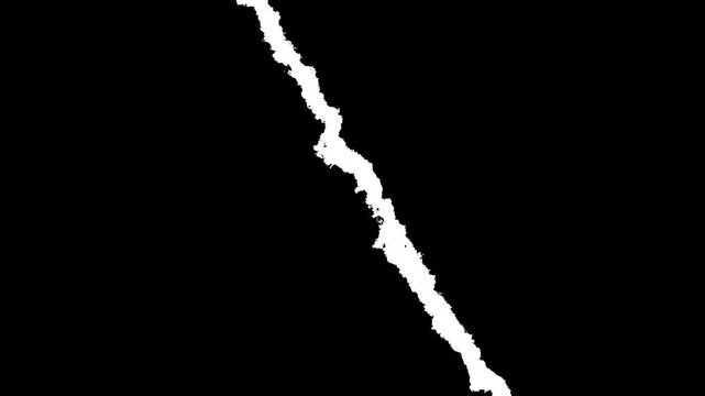 Diagonal torn paper transition animation ripped reveal effect