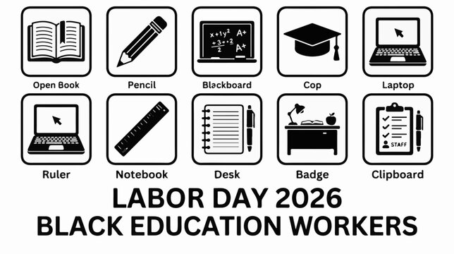 Education Worker professional icon set for education teaching and academic workplace for clear visual communication for web and app design branding infographics presentations marketing and print use