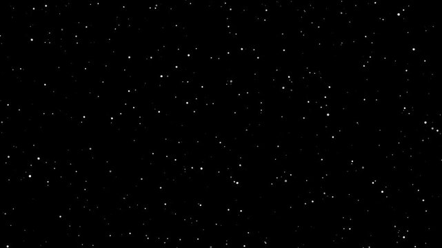 Static white stars twinkling in the deep dark night sky for a celestial space background view