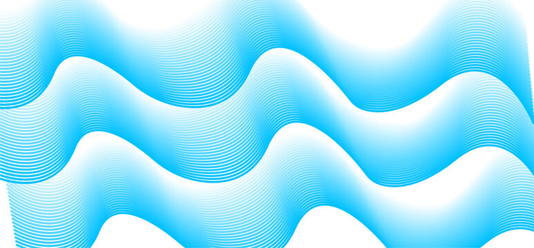 Cyan wave ribbon background with bright flowing curve