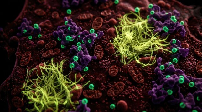 Mallory-Denk bodies accumulating in hepatocyte cytoplasm, showing toxic acetaldehyde metabolite binding to liver proteins, creating dense necrotic fibrous tangles, cellular damage.