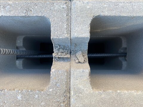 Hollow Concrete Foundation Blocks with Steel Rebar