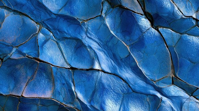 Abstract blue volcanic rock texture for design and background use