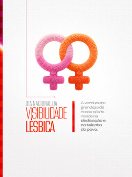 Conscientiza&ccedil;&atilde;o Visibilidade L&eacute;sbica Post Card Insta Template Banner