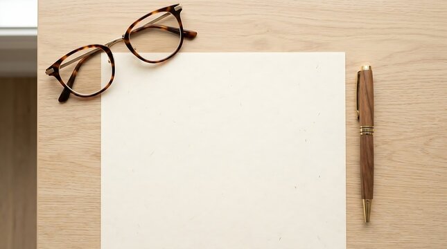 Blank parchment paper and pen on wooden desk for constitution drafting
