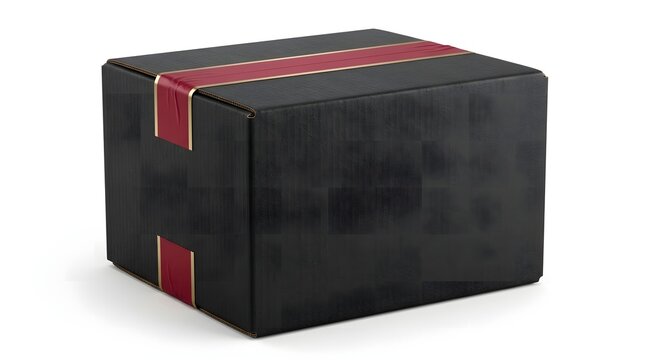Elegant Leather Storage Ottoman with Rich Burgundy Accent and Gold Stitching for Modern Living Spaces