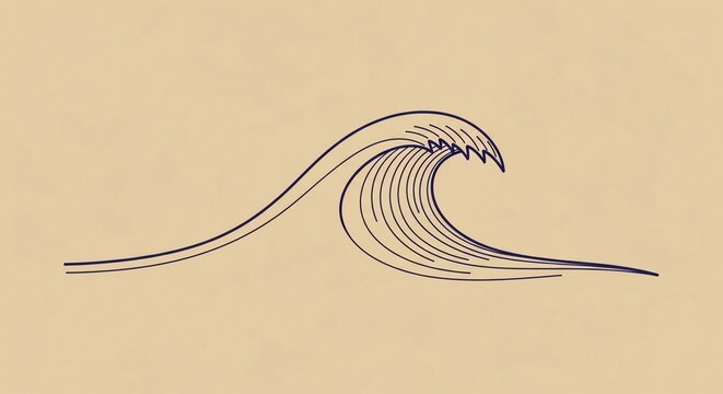 Wave illustration graphic design