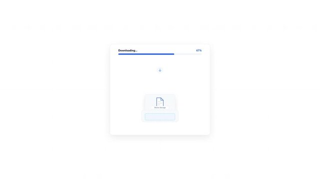 Minimalist File Upload Progress Bar Interface Design Featuring a Clean Digital Document Loading Status Indicator on a White Background