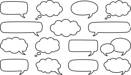 Fototapeta premium comic book speech bubbles and thought clouds for graphic design