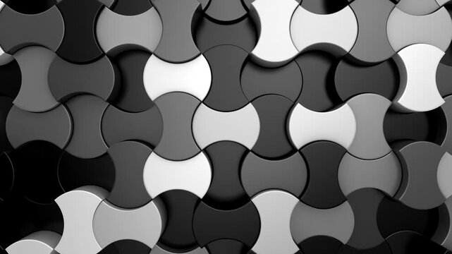 Background of Geometric Shapes. Abstract motion, loop, 3d rendering, 4k resolution

