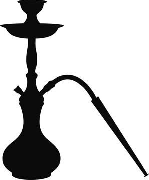 Traditional hookah shisha pipe silhouette