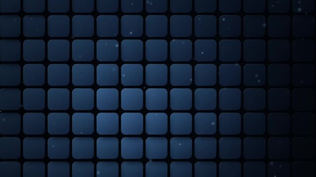 Abstract Blue Geometric Square Pattern Background with Dark Blue Gradient, Futuristic Grid Texture, Modern Technology Design, Seamless Digital Wallpaper and Decorative Backdrop