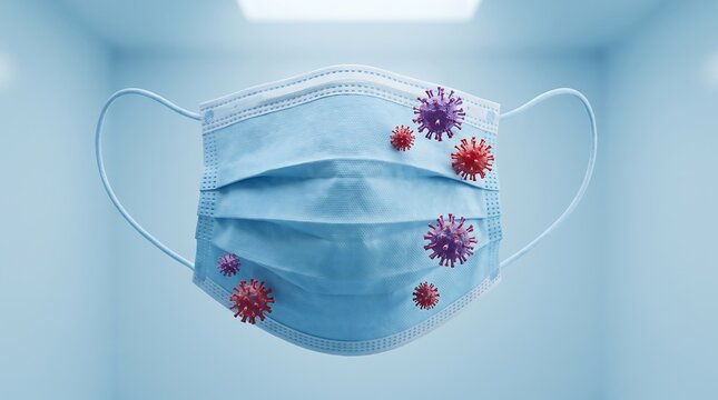 Protective Medical Face Mask with Pathogens