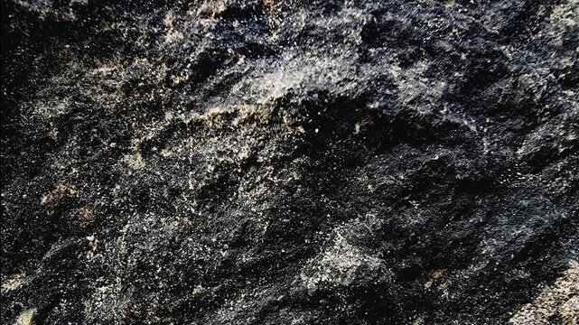 Black Stone Texture Motion Background Dark Rock Surface For Video Overlay Seamless Loop