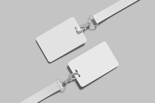 Realistic blank id card illustration for mockup