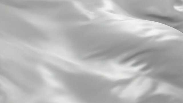 White fabric waves and flows in a seamless loop abstract background texture video flowing