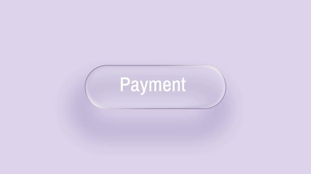 Minimalist sleek digital payment button interface on a soft purple background for online transaction portals.
