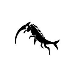 Fototapeta premium Xenacanthus Marine Icon icon flat design colorful vector illustration