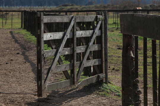 TRANQUERA DE MADERA EN CAMPO