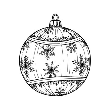Classic christmas ornament with snowflakes design