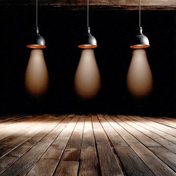 Soft light cascades in a rustic wooden setting