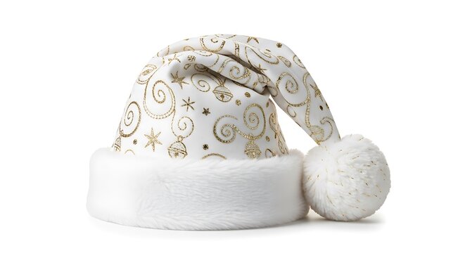 Holiday hat with festive embroidery and pom pom