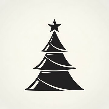 Minimalist christmas tree with star top