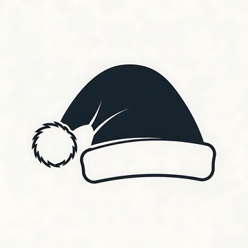 Santa hat with pom pom icon