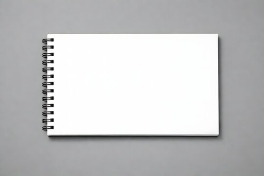 Square sketchbook mockup with spiral binding for design presentation and sketching