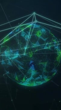 Animation of networks of connections over globe