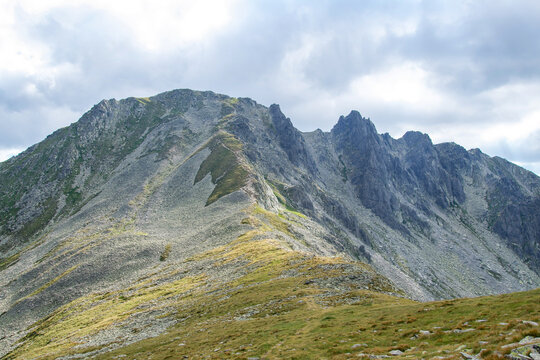high mountain landscape, Peleaga Peak, Retezat Mountains, Romania 