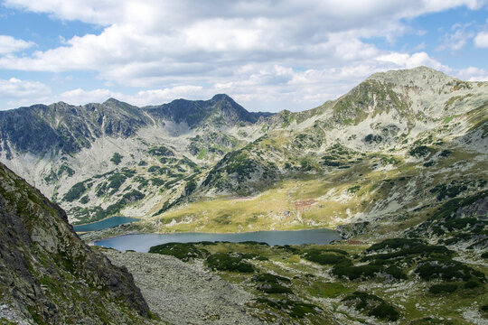 lake in the mountains, Bucura Lake, Retezat Mountains, Romania 