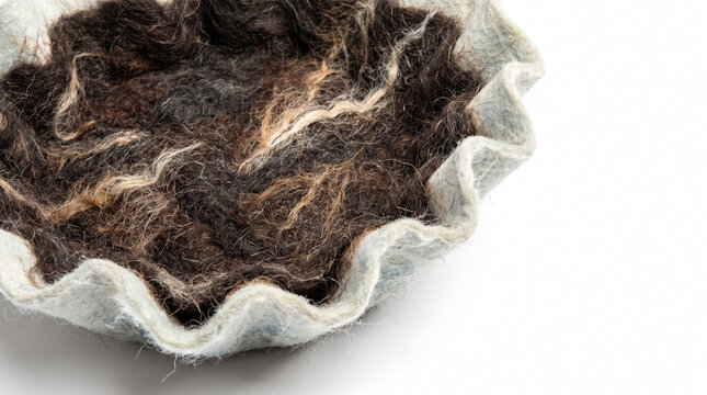Close-up of textured coffee grounds in a filter basket  